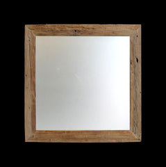 Vierkante spiegel Rustiek - 80x3x80 - Naturel - Teak