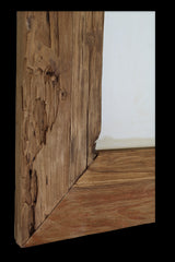 Vierkante spiegel Rustiek - 80x3x80 - Naturel - Teak