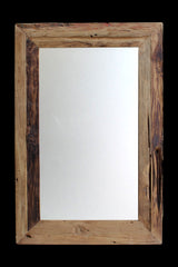 Rechthoekige spiegel Rustiek - 90x3x70 - Naturel - Teak