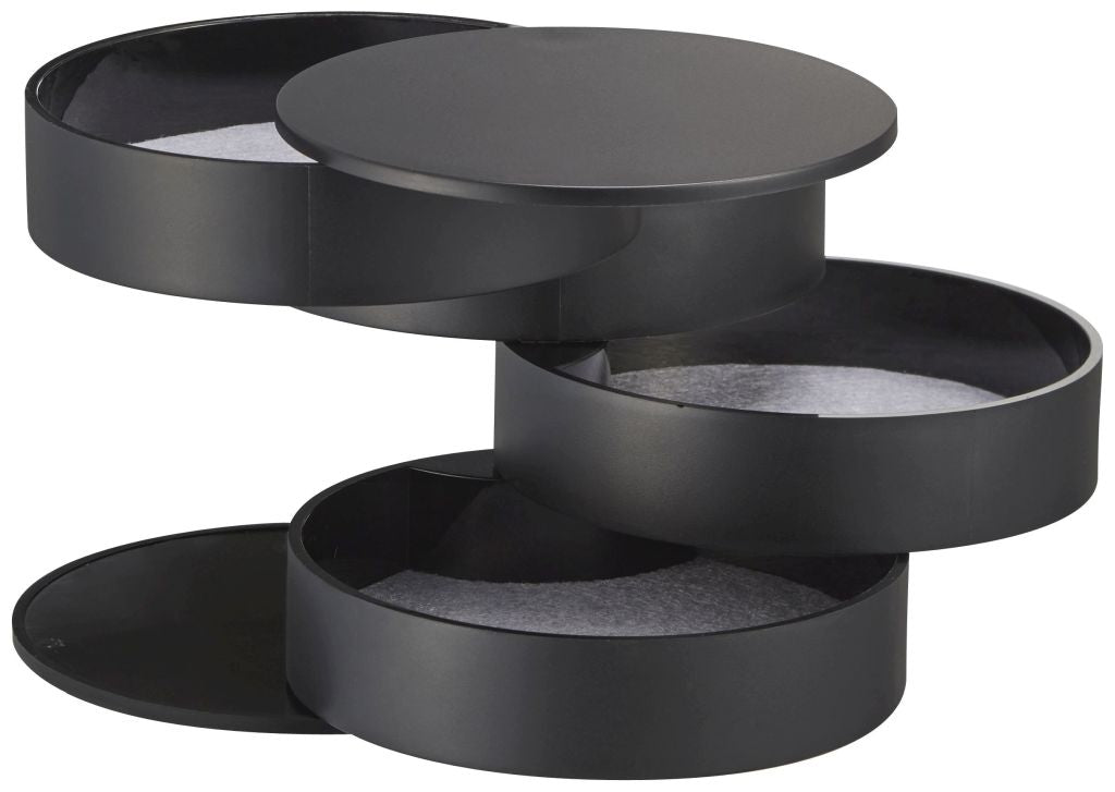 Yamazaki Accessoirelade 4 lagen - Toren - zwart - Sieradenopberger